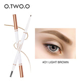 O.TWO.O Eyebrow Pencil Waterproof Natural Long Lasting Ultra Fine 1.5mm Eye Brow Tint Cosmetics Brown Color Brows Make Up