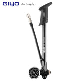 GIYO GS-02D Foldable 300psi High-pressure Bike Air Shock Pump with Lever & Gauge for Fork & Rear Suspension Mountain Bicycle