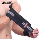 AOLIKES 1 par pulseira apoio de pulso levantamento de peso treinamento de ginástica apoio de pulso cinta tiras wraps crossfit levantamento de peso