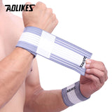 AOLIKES 1 PCS Algodão Elástico Bandagem Mão Esporte Pulseira De Ginásio Suporte De Pulso Bracelete Envoltório Túnel do Carpo