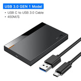 Baseus HDD Case 2.5 SATA to USB 3.0 Type C 3.1 Adapter HDD Enclosure External Hard Disk Case 6TB HD Hard Drive SSD HDD Box Caddy