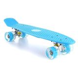 Skate de 22 polegadas com luz intermitente Mini skate de plástico Longboard Quatro rodas Fishboard Street Esportes ao ar livre para menina e menino