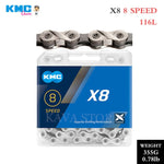 KMC Bike Chain Z6 X8 X9 X10 X11 X12 MTB Bicycle Chains 6/7/8/9/10/11/12 Speed Road Bike Crankset for Shimano SRAM Bikes Part