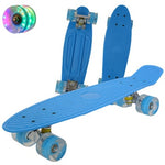 Jusenda Skateboard 22in Mini Cruiser Children's Penny Board Pastel Longboard Fish Skate Board Flashing Wheels Banana Skateboard