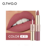 O.TWO.O 12 Colors Lips Makeup Lipstick  Lip Gloss Long Lasting Moisture Cosmetic Lipstick Red Lip Matte Lipstick Waterproof