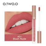 O.TWO.O Liquid Lipstick Matte Lip Gloss Cosmetic Lightweight Lip Glaze Long Lasting Lip Tint  Waterproof 12 Color Lips Makeup