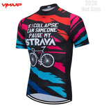 STRAVA New 2021 Men Cycling Jersey Summer Short Sleeve Set Maillot 19D bib shorts Bicycle Clothes Sportwear Shirt Clothing Suit