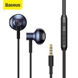 Baseus H19 Wired Earphones Bass Sound Headphone Headset 3.5mm In-ear Earbuds with MIC For Samsung Xiaomi Huawei Sony Smartphones