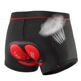 NEWBOLER Calções de ciclismo respiráveis Cueca de ciclismo 5D Gel Pad Calça de bicicleta à prova de choque MTB Calções de homem para bicicleta de estrada