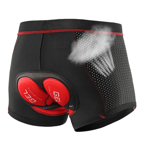 NEWBOLER Calções de ciclismo respiráveis Cueca de ciclismo 5D Gel Pad Calça de bicicleta à prova de choque MTB Calções de homem para bicicleta de estrada