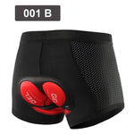 NEWBOLER Calções de ciclismo respiráveis Cueca de ciclismo 5D Gel Pad Calça de bicicleta à prova de choque MTB Calções de homem para bicicleta de estrada