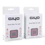 Luz traseira para bicicleta GIYO Smart Light traseira Acessórios para bicicleta Auto On / Off USB Recarregável Stop Signal Brake Lamp Lanterna de segurança LED