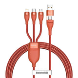 Baseus 3 in 1 USB C Cable for iPhone 12 Pro 11 XR Charger Cable 100W Micro USB Type C Cable for Macbook Pro Samsung Xiaomi