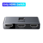 Baseus 4K HD Switch HDMI-compat Adapter for Xiaomi Mi Box HD Switcher 1x2/2x1 for PS4/3 TV Box Switch 4K HD Bi-Direction Switch