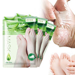 6pcs=3pares Mascara Esfoliante para os Pés Pedicure Peeling Heels Foot Mask Aloe Vera