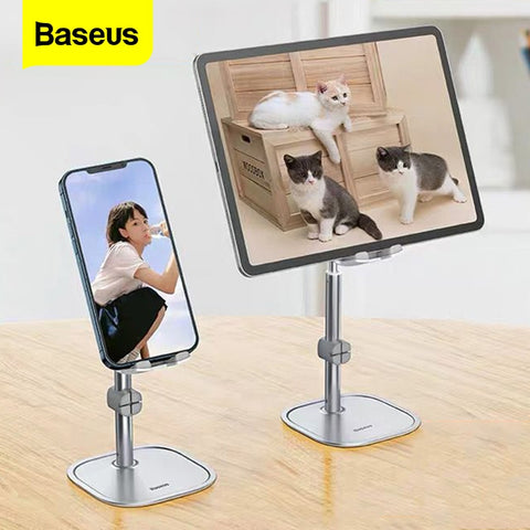 Baseus Tablet Desktop Stand For iPad Pro Air Mini Adjustable Metal Mobile Phone Holder Support Stand For iPhone 12 11 Pro Xiaomi