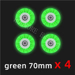 Patins infantis para crianças com roda de LED Flash Inline Skating Pneu Bright Rodas Núcleo magnético infantil 60 mm 62 mm 64 mm 68 mm 70 mm 4 unidades