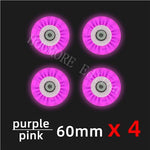 Patins infantis para crianças com roda de LED Flash Inline Skating Pneu Bright Rodas Núcleo magnético infantil 60 mm 62 mm 64 mm 68 mm 70 mm 4 unidades