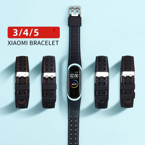 Sport  Silicone Smartwatch band For Xiaomi Mi band 6 5 4 3 belt miband 5 watchband replacement beacelet on Mi band 4 wrist strap