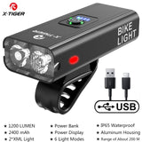 X-TIGER Bicycle Light Rainproof USB Charging LED Cycling Lights Front Lamp Headlight Aluminum Ultralight Flashlight Bike Light