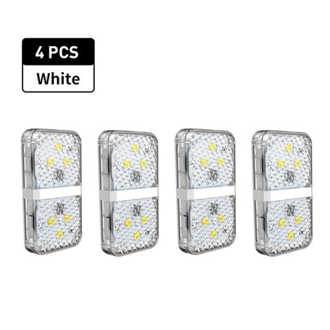 Baseus 4Pcs 6 LEDs Car Openning Door Warning Light Safety Anti-collision Flash Lights Wireless Magnetic Signal Lamp