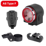 Rechargeable Rear Bicycle Light Brake Bike Tail Lamp Wireless Remote Control Cycling Taillight Anti-theft Burglar Alarm Bell