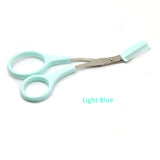 Eyebrow Trimmer Scissor with Comb Facial Eyelash Hair Removal Grooming Shaping Eyebrow Shaver Cosmetic Makeup Accessories