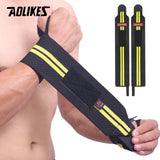 AOLIKES 1 par pulseira apoio de pulso levantamento de peso treinamento de ginástica apoio de pulso cinta tiras wraps crossfit levantamento de peso