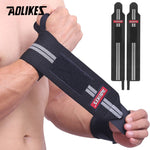 AOLIKES 1 par pulseira apoio de pulso levantamento de peso treinamento de ginástica apoio de pulso cinta tiras wraps crossfit levantamento de peso