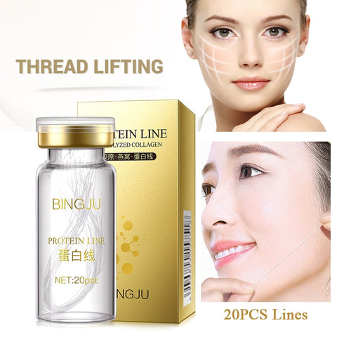 Face Filler Absorbable Collagen Protein Thread Face Lift Plump Silk Fibroin Line Carving Anti Aging Essence