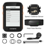 CooSpo Wireless Cycle Bike Computer GPS Velocímetro Odômetro 2,4 Polegadas BLE5.0 ANT + APP Sync Sensor Impermeável com Suporte Espanha