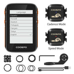 CooSpo Wireless Cycle Bike Computer GPS Velocímetro Odômetro 2,4 Polegadas BLE5.0 ANT + APP Sync Sensor Impermeável com Suporte Espanha