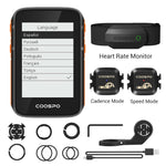 CooSpo Wireless Cycle Bike Computer GPS Velocímetro Odômetro 2,4 Polegadas BLE5.0 ANT + APP Sync Sensor Impermeável com Suporte Espanha