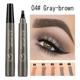 Tattoo Eyebrow 3D liquid Ink Pen waterproof 4 fork pencil brow Eyes Makeup Female Cosmetics 5 Natural Color Available TSLM1