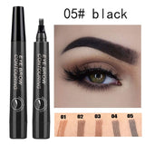 Tattoo Eyebrow 3D liquid Ink Pen waterproof 4 fork pencil brow Eyes Makeup Female Cosmetics 5 Natural Color Available TSLM1