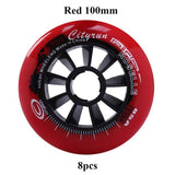 Conjunto de 8 peças ROSELLE Speed Skating Roller Skating Wheels 90/100 / 110mm para Adulto Juventude Competição Patins Individual Racing