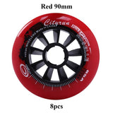 Conjunto de 8 peças ROSELLE Speed Skating Roller Skating Wheels 90/100 / 110mm para Adulto Juventude Competição Patins Individual Racing