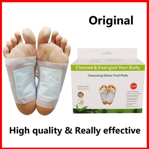 Original Detox Foot Patches Artemisia Argyi Pads Toxins Feet Slimming Cleansing Herbal Body Health Adhesive Pad Weight Loss