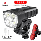 X-TIGER Bicycle Light Rainproof USB Charging LED Cycling Lights Front Lamp Headlight Aluminum Ultralight Flashlight Bike Light