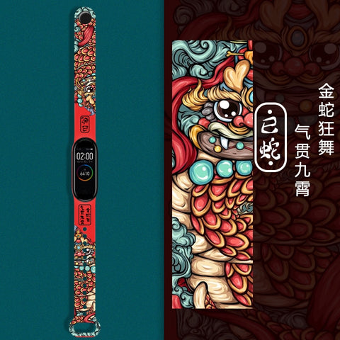 Correa Mi Band 6 5 4 3 Strap Printing Silicone Flower Xiaomi Replacement Watch Band Bracelet Pulseira Smart Sports Fitness Wrist