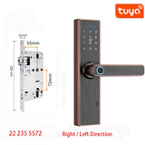 Tuya Smart Home Door Lock Fingerprint Lock Fechadura Eletronica WiFi Smart Lock Cerradura Inteligente Password IC card Unlock