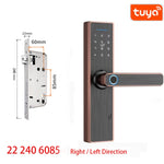 Tuya Smart Home Door Lock Fingerprint Lock Fechadura Eletronica WiFi Smart Lock Cerradura Inteligente Password IC card Unlock