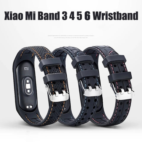 Strap For Xiaomi Mi band 6 5 4 Sport belt Amazfit band 5 Silicone Smart watchband replacement bracelet for mi band 3 4 5 6 strap