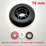 Free shipping roller skate non-flashing wheel skate wheel 72 mm 76 mm 80 mm black wheel