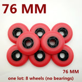 Free shipping roller skate non-flashing wheel skate wheel 72 mm 76 mm 80 mm black wheel