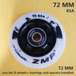 Free shipping roller skate non-flashing wheel skate wheel 72 mm 76 mm 80 mm black wheel