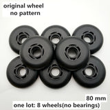 Free shipping roller skate non-flashing wheel skate wheel 72 mm 76 mm 80 mm black wheel