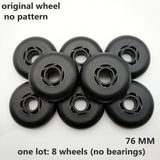 Free shipping roller skate non-flashing wheel skate wheel 72 mm 76 mm 80 mm black wheel