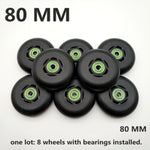 Free shipping roller skate non-flashing wheel skate wheel 72 mm 76 mm 80 mm black wheel