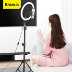 Baseus Novelty Lights LED Selfie Ring Light 12inch Floor Stand With Phone Holder&Tripod For Youtube Makeup Video Live Studio